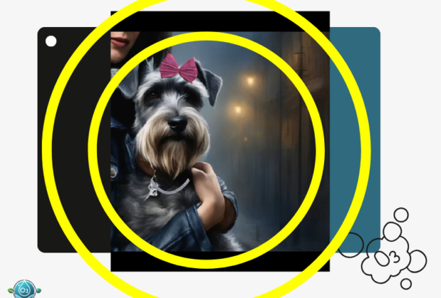 cachorro fofinho com fita rosa na cabeça